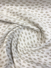 Load image into Gallery viewer, Perennials Elements White Sands Off White Taupe Reversible Animal Pattern Cheetah Water Resistant Upholstery Drapery Fabric STA 3397