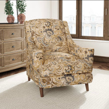 Load image into Gallery viewer, Beige Mustard Olive Green Teal Paisley Upholstery Fabric CF