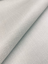 Load image into Gallery viewer, Faux Linen Seafoam Aqua Blue Water &amp; Stain Resistant MCM Upholstery Fabric WHS 3076
