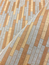 Load image into Gallery viewer, Crypton Water &amp; Stain Resistant Olive Green Seafoam Aqua MCM Mid Century Modern Geometric Upholstery Fabric WHS 3854