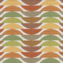 Load image into Gallery viewer, Heavy Duty Art Deco Geometric Abstract Green Orange Mustard Upholstery Drapery Fabric CF