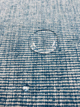 Load image into Gallery viewer, French Blue Beige Strie Chenille Water &amp; Stain Resistant Upholstery Fabric WHS 3548