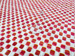 Kravet Design Horizon - 36090-7 Inside Out Indoor Outdoor Hot Pink Orange White Geometric Upholstery Fabric STA1888
