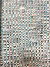 Load image into Gallery viewer, Designer Crypton Water &amp; Stain Resistant Teal Aqua Blue Cream Tweed MCM Mid Century Modern Upholstery Fabric WHS 4198