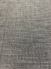 Load image into Gallery viewer, Charcoal Grey White Herringbone Tweed MCM Mid Century Modern Water &amp; Stain Resistant Upholstery Fabric STA 3065