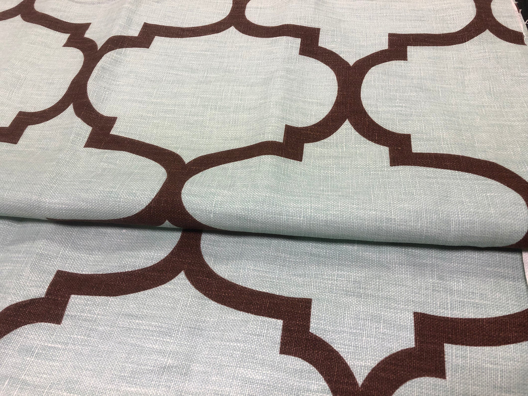 3/4 Yard Windsor Smith Kravet Linen Riad Pearl Fabric Aqua Blue