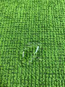 2.5 Yard Designer Water & Stain Resistant Lime Green MCM Mid Century Modern Boucle Upholstery Fabric WHS 3638