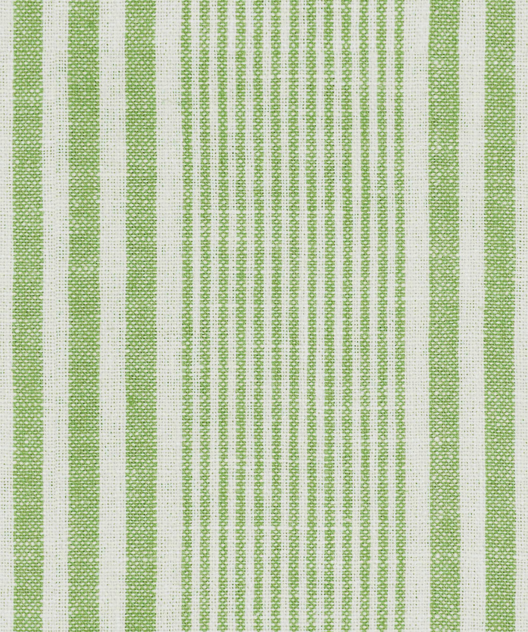 Linen Cotton Green Cream Nautical Stripe Upholstery Drapery Fabric FB