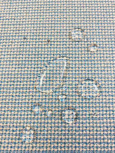 Sunbrella Heritage Water & Stain Resistant Aqua Blue Cream Tweed Upholstery Fabric WHS 3724