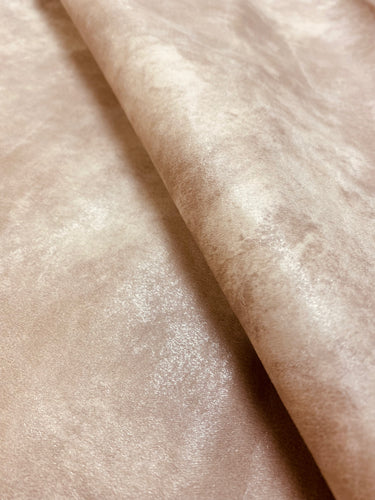 2.3 Yds Designer Taupe Distressed Faux Leather Upholstery Vinyl WHS 3261
