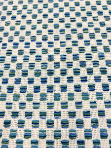1.3 Yard Kravet Design - 36090-340 Horizon Inside Out Indoor Outdoor Teal Aqua Blue White Green Geometric Upholstery Fabric WHS 3529