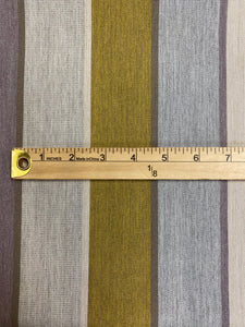 1.5 Yard Sunbrella Olive Green Purple Grey Stripe Upholstery Fabric WHS 4217