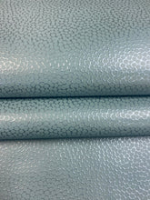 Load image into Gallery viewer, Designer Teal Aqua Blue Animal Pattern Pearlescent Faux Leather Vinyl Fabric WHS 4152