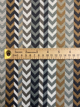 Load image into Gallery viewer, 1.5 Yard Designer Mustard Gold Grey White Seafoam Herringbone Water &amp; Stain Resistant Upholstery Fabric WHS 3942