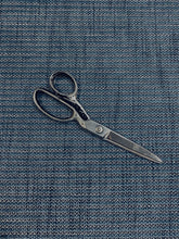 Load image into Gallery viewer, Designer Water &amp; Stain Resistant French Blue Grey MCM Mid Century Modern Geometric Upholstery Fabric WHS 3285