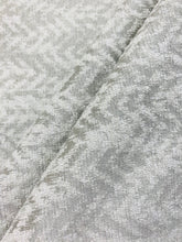 Load image into Gallery viewer, 1.25 Yard Pollack Vancouver Snowtracks Silver Grey Herringbone Upholstery Drapery Fabric WHS 3951