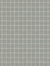 Load image into Gallery viewer, Heavy Duty Aqua Blue Cream Windowpane Check Upholstery Drapery Fabric FB