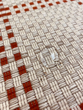 Load image into Gallery viewer, 1.8 Yard Designer Water &amp; Stain Resistant Beige Rusty Red Woven Check Upholstery Fabric WHS 3227