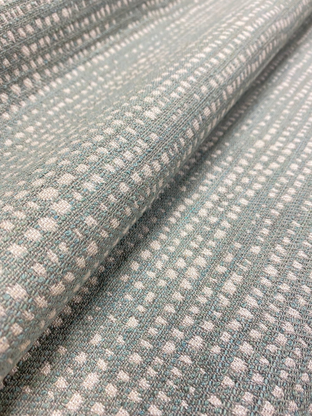 1.5 Yard Designer Grey Blue Seafoam Heavy Duty Geometric Abstract Upholstery Fabric WHS 3536