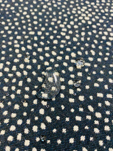 Load image into Gallery viewer, Designer Water &amp; Stain Resistant Navy Blue White Dot Animal Pattern Upholstery Fabric WHS 3214