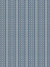 Load image into Gallery viewer, Navy Blue White Geometric Upholstery Drapery Fabric FB