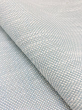 Load image into Gallery viewer, Designer Water &amp; Stain Resistant Indoor Outdoor Aqua Blue MCM Mid Century Modern Tweed Upholstery Fabric STA 3627