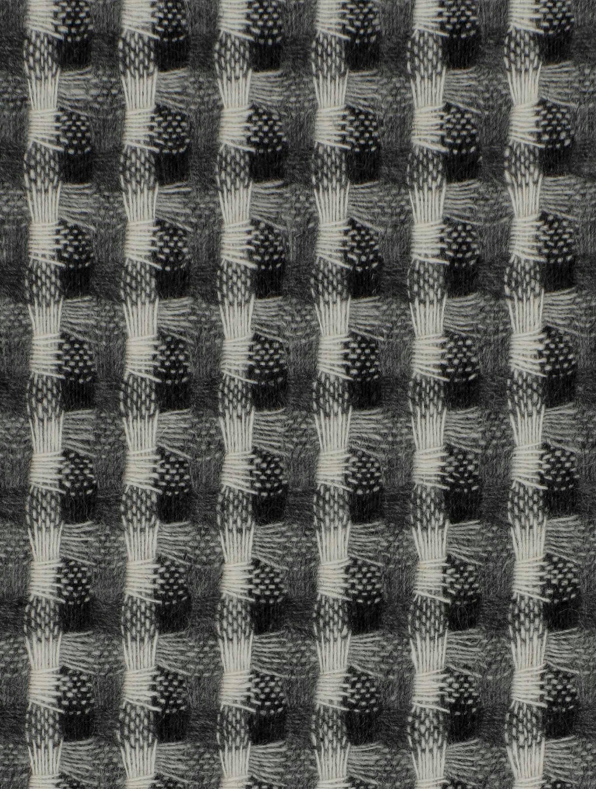 E800 Grey And Off-White Classic Plaid Jacquard Upholstery Fabric