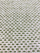 Load image into Gallery viewer, Designer Water &amp; Stain Resistant Lime Green Cream Beige MCM Mid Century Modern Woven Upholstery Fabric WHS 3694