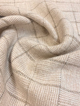 Load image into Gallery viewer, Mark Alexander Crosshatch Check Natural Linen Wool Beige Cream Upholstery Fabric STA 3730