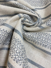 Load image into Gallery viewer, Designer Grey Beige Woven Stripe Upholstery Fabric WHS 3924