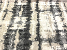 Load image into Gallery viewer, Designer Water and Stain Resistant Charcoal Grey Beige Cream Cotton Abstract Upholstery Drapery Fabric
