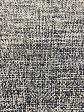 Load image into Gallery viewer, Designer Denim Blue Grey MCM Mid Century Modern Tweed Water &amp; Stain Resistant Upholstery Fabric WHS 3481