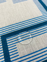 Load image into Gallery viewer, 2.5 Yard Sunbrella Resonate Atlantis Blue Teal Grey Geometric Water &amp; Stain Resistant Indoor Outdoor Upholstery Drapery Fabric WHS 3347