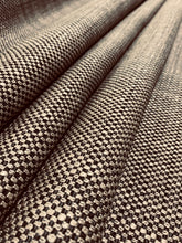 Load image into Gallery viewer, Designer Beige Black MCM Mid Century Modern Woven Tweed Upholstery Fabric WHS 3245