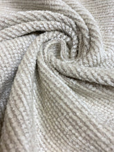 Load image into Gallery viewer, Designer Cream Taupe Chenille Water &amp; Stain Resistant Upholstery Fabric WHS 3955