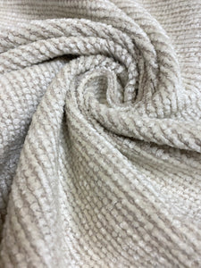Designer Cream Taupe Chenille Water & Stain Resistant Upholstery Fabric WHS 3955