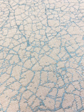 Load image into Gallery viewer, 1.5 Yard Reversible Water &amp; Stain Resistant Indoor Outdoor Cream Aqua Blue Abstract Upholstery Drapery Fabric WHS 3685