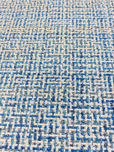 Load image into Gallery viewer, Brunschwig &amp; Fils Gambier Marine Italian Blue Teal White Tweed Upholstery Fabric WHS 3412