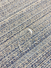 Load image into Gallery viewer, Designer Water &amp; Stain Repellent Navy Blue White MCM Upholstery Fabric WHS 4208