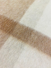 Load image into Gallery viewer, Italian Beige Taupe Plaid Tartan Wool Mohair Alpaca Upholstery Fabric FB
