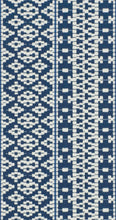Load image into Gallery viewer, Navy Blue White Geometric Upholstery Drapery Fabric FB