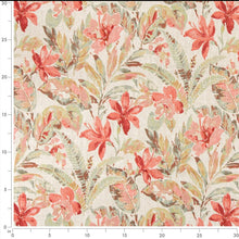 Load image into Gallery viewer, Stain Resistant Beige Green Seafoam Pink Red Floral Upholstery Drapery Fabric CF