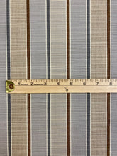 Load image into Gallery viewer, Indoor Outdoor Water &amp; Stain Resistant Brown Beige Gray Stripe Nautical Upholstery Drapery Fabric WHS 3876