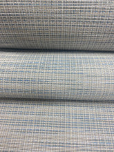 Load image into Gallery viewer, Designer Outdoor Marine MCM Mid Century Modern Grey Beige Blue Sling Upholstery Fabric WHS 4157