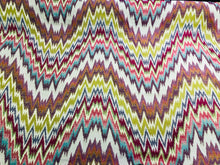 Load image into Gallery viewer, JF Fabrics PERTH-46 Flame Stitch Upholstery Fabric Green Purple Pink Blue
