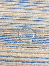 Load image into Gallery viewer, Crypton Goede Denim Water &amp; Stain Resistant Blue Beige Seafoam Taupe Stripe Chenille Upholstery Fabric STA 3996
