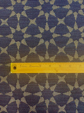 Load image into Gallery viewer, 1.3 Yard Perennials Reversible Star Power Vintage Navy Blue Beige Indoor Outdoor Geometric Upholstery Drapery Fabric WHS 3326