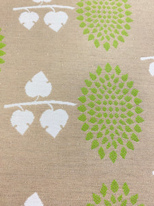 Link Hydrangea Antique Beige Spring Green White Outdoor Botanical Water Resistant Upholstery Drapery Fabric WHS 3034