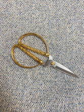 Load image into Gallery viewer, Designer French Navy Blue Beige MCM Mid Century Modern Tweed Upholstery Fabric WHS 3790