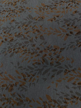 Load image into Gallery viewer, Designer Water &amp; Stain Resistant Brown French Blue Botanical Upholstery Fabric WHS 3646
